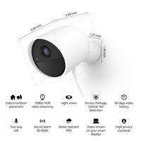 Philips - Hue Wired Security Camera - White - Angle