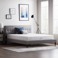 Lucid Comfort Collection - 8-inch Firm Gel Memory Foam Mattress - Twin - White - Angle