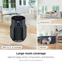 Shark - NeverChange Air Purifier, 5-Year HEPA Filter Life, 650-sq Ft - Black - Angle
