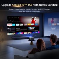ETOE - Whale Pro Projector 4K UHD 1080P with Android TV 11.0, 1500 ANSI 2.4G, 5G Wi-Fi, Dolby Aud... - Angle
