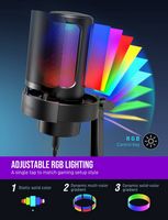 FIFINE A8 RGB USB Condenser Microphone – Cardioid Mic with Real-Time Monitoring for Streaming & G... - Angle