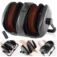 Costway - Foot & Calf Massager Vibration Compression Electric Leg Massager Machine with Heat Gray... - Angle