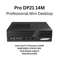 MSI - PRO DP21 Desktop - Intel Core i7-14700 - 16GB Memory - Intel UHD 770 Graphics - 1TB SSD - B... - Angle
