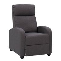 CorLiving - Oren Fabric Recliner - Dark Grey - Angle