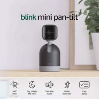 Blink - Mini Pan-Tilt Indoor Wired 1080P Security Camera - Black - Angle