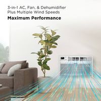 TCL 12,000 BTU Smart Through-the-Wall Air Conditioner - White - Angle
