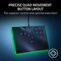 Razer - Kitsune All-Button Optical Arcade Controller for PS5 and PC - Black - Angle