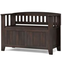 Simpli Home - Acadian Small Entryway Storage Bench - Brunette Brown - Angle