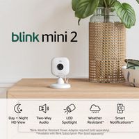 Blink - Mini 2 Indoor/Outdoor 1080p Plug-In Security Camera (1-Pack) - White - Angle