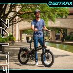 GoTrax - Z4 LITE Folding eBike w/ 25mi Max Operating Range and 20mph Max Speed - Black - Angle