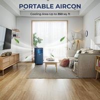 Costway 5000 BTU Portable Air Conditioner Cools up to 230 sq.ft w/ Remote Control 3-in-1 Air Cool... - Angle