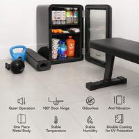 Cooluli - Decor 2.4 CuFt Glass Door Beverage Cooler - Black - Angle
