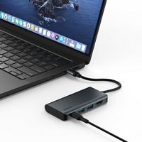 Belkin - USB-C Hub 4-in-1 Multi-Port Laptop Dock with 4K HDMI, Adapter with 100W Power Delivery -... - Angle