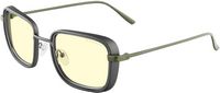 GUNNAR - Fallout Vault 33 Computer Glasses with Blue Light Reduction, Amber Lenses - Gunmetal/Olive - Angle