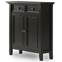Simpli Home - Amherst Entryway Storage Cabinet - Hickory Brown - Angle