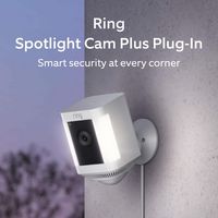 Ring - Spotlight Cam Plus Outdoor/Indoor Wireless 1080p Battery Surveillance Camera - White - Angle