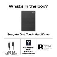 Seagate - One Touch with Password 2TB External USB 3.0 Portable Hard Drive with Rescue Data Recov... - Angle