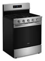 Whirlpool - 5.0 Cu. Ft. Freestanding Single Gas Range with Air Fry and Air Baking - Stainless Steel - Angle