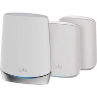 NETGEAR - Orbi 650 Series AX3000 Tri-Band Mesh Wi-Fi 6 System (3-pack) - White - Angle