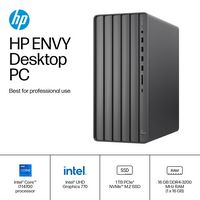 HP - Envy Desktop - Intel Core i7 - 16GB Memory - 1TB SSD - Black - Angle