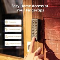 SwitchBot - Smart Keypad Touch – Fingerprint Keyless Entry, IP65 Waterproof, Virtual Passwords, f... - Angle