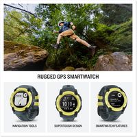 Garmin - Instinct E GPS Smartwatch 40 mm Fiber-reinforced Polymer - Electric Lime with Twilight Band - Angle