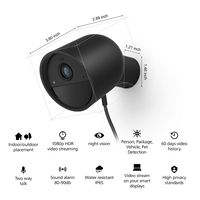 Philips - Hue Security Wired Camera - Black - Angle