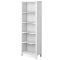 Simpli Home - Artisan 5 Shelf Bookcase - White - Angle