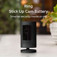 Ring - Stick Up Indoor/Outdoor Wire Free 1080p Security Camera - Black - Angle