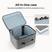 Aurzen - BOOM 3 Projector Carrying Case, Portable with Accessory Pockets for Storage and Travel -... - Angle
