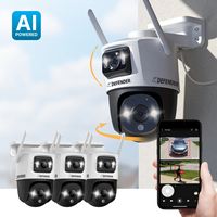 Defender - AI POWERED Guard Pro 3K PLUS Dual Lens PTZ Wi-Fi 6 Plug-in Security Camera with 64 GB ... - Angle