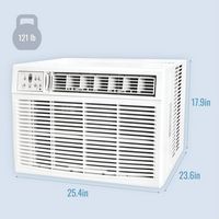 Keystone - 23,200/22,900 BTU 230V Window/Wall Air Conditioner with 16,000 BTU Supplemental Heat C... - Angle