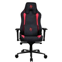 Arozzi - Vernazza Series Top-Tier Premium Supersoft Upholstery Fabric Gaming Chair - Red - Angle