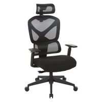 OSP Home Furnishings - Mesh High Back Manager's Chair with Headrest and Self-Adjusting Lumbar Sup... - Angle