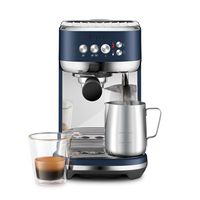 Breville - the Bambino Plus Espresso Machine with 15 bars of pressure and Milk Frother - Damson Blue - Angle