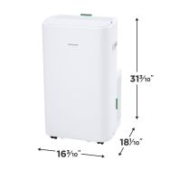 Frigidaire - 115V 14,000 BTU 450 Sq. Ft. Portable Air Conditioner - White - Angle