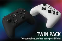 NEXT - Wireless Rechargeable Pro Controller 2-Pack For Switch 2 & Switch - Midnight & Frost - Angle
