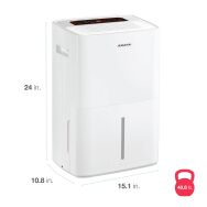 Amana - 50-Pint 8.1 Quart Bucket Capacity Portable Dehumidifier with Pump - White - Angle