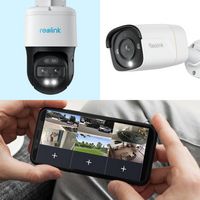 Reolink - 8 - Channel, 4 - Bullet 1 - Pan Tilt Auto Track Camera Indoor/Outdoor 4K+ 12MP PoE 2TB ... - Angle