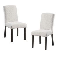 OSP Home Furnishings - Everly Dining Chair 2 Pack - Oyster Grey - Angle