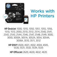 HP - 61XL High-Yield Ink Cartridge - Black - Angle