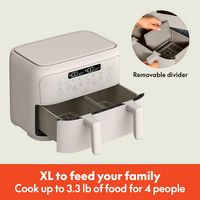 Bella - 4-qt. TriZone Air Fryer - Oatmilk - Angle