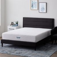 Lucid Comfort Collection - 12-inch Medium-Plush Gel Memory Foam Mattress-King - White - Angle