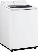 LG - 4.8 Cu. Ft. High-Efficiency Smart Top Load Washer with EasyUnload - Alpine White - Angle