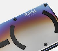 The Ridge Wallet - MAGSAFE WALLET - Titanium - Burnt - Angle