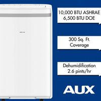 AuxAC - 275 Sq. Ft  10,000 BTU Portable Air Conditioner - White - Angle