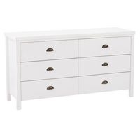 CorLiving - Boston 6-Drawer Dresser - White - Angle