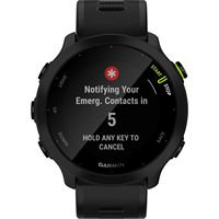 Garmin - Forerunner 55 GPS Smartwatch 42mm Fiber-Reinforced Polymer - Black - Angle