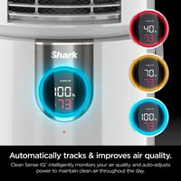 Shark - 3-in-1 Max Air Purifier, Heater & Fan with NanoSeal HEPA, Cleansense IQ, Odor Lock, for 1... - Angle