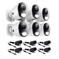 Night Owl - 10 Channel 6 Camera Wireless 2K 1TB NVR Security System - White - Angle